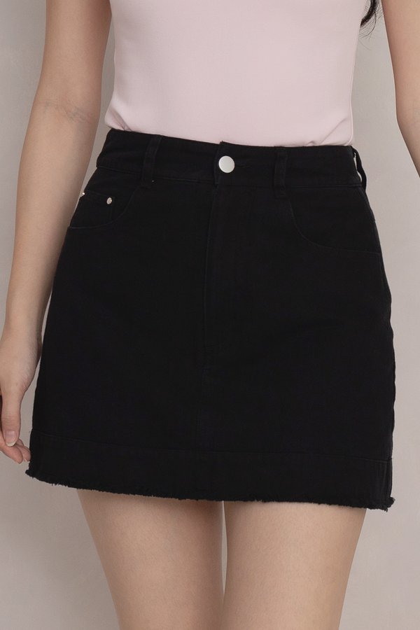 Dorah Denim Skorts Black