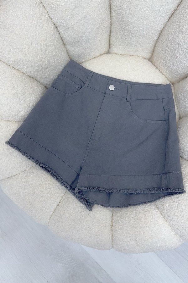 Norah Denim Shorts Gunmetal Blue