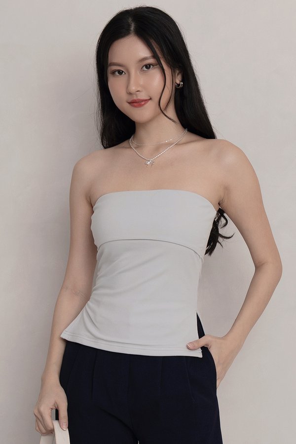 Mila Padded Top Ice Grey Blue *PLUSH*
