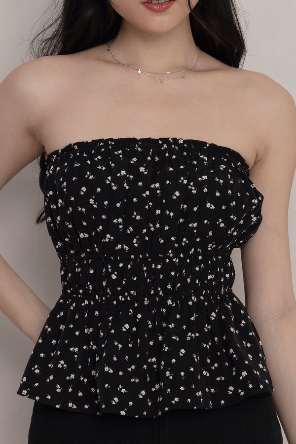Peli Top Black Floral