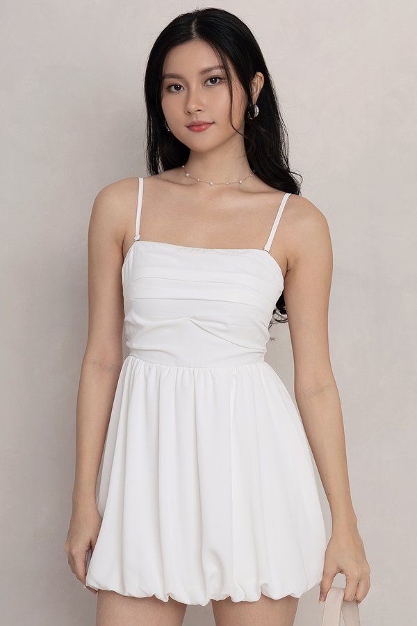 Lyra Romper Dress White