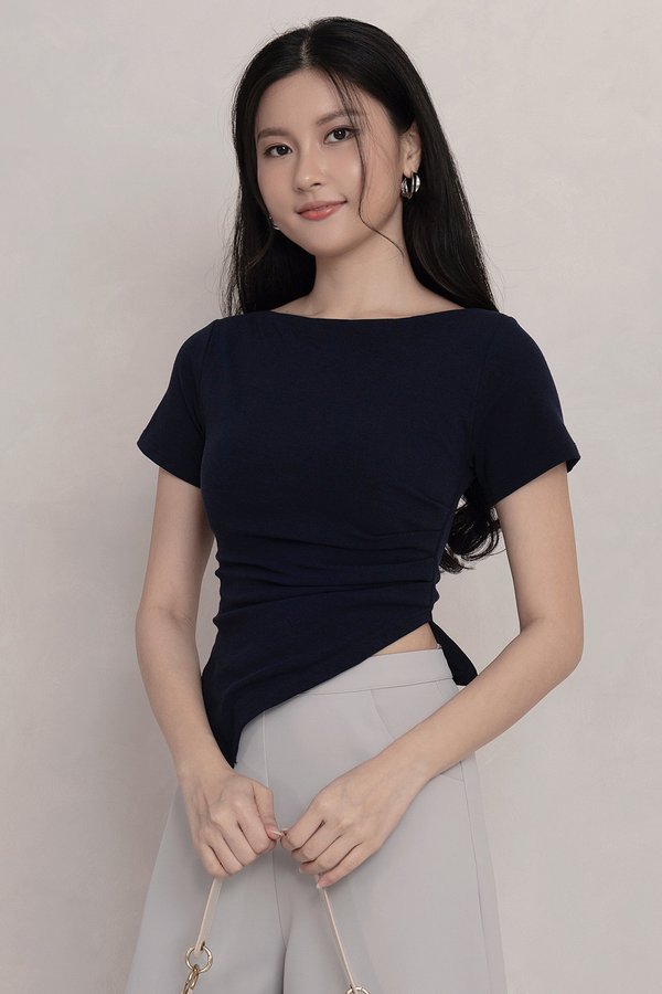 Sandra Padded Top Navy *PLUSH*