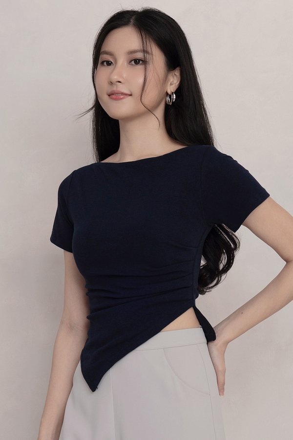 Sandra Padded Top Navy *PLUSH*