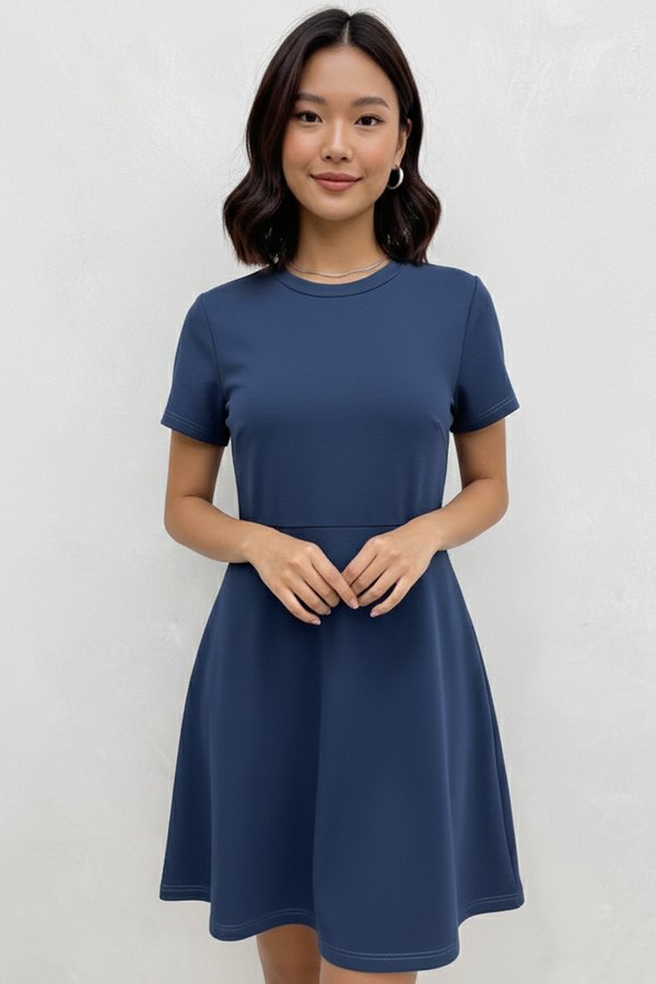 Heidi Dress Slate Blue