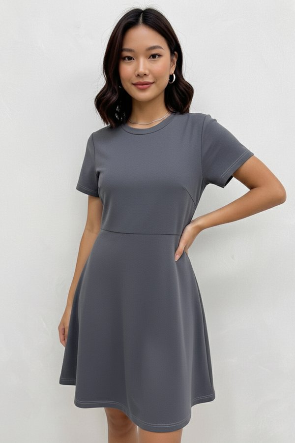 Heidi Dress Dark Grey