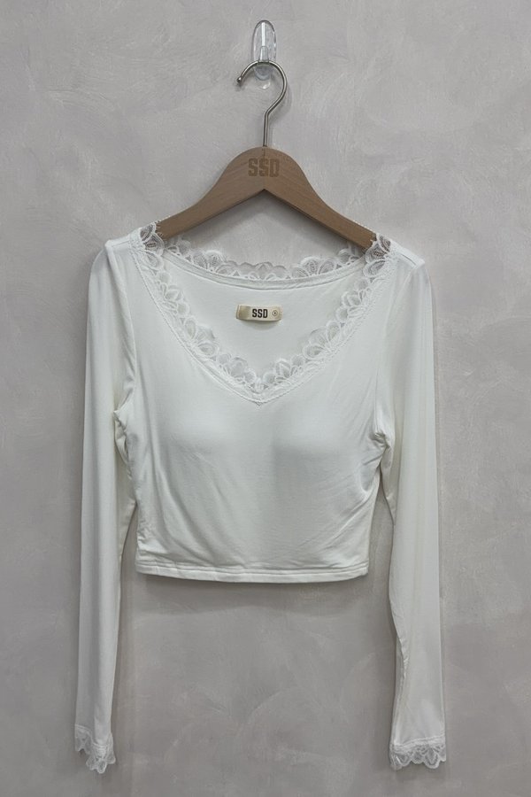Fia Lace Padded Top White *MM*