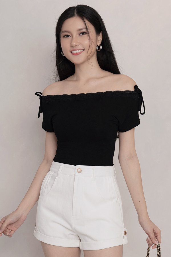 Jalissa Denim Shorts White Jalissa Denim Shorts White