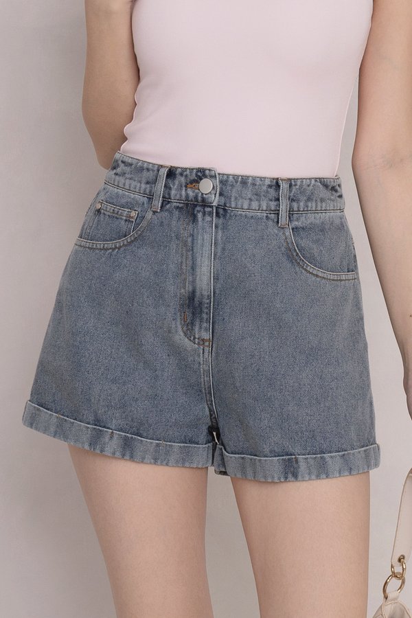 Etta Denim Shorts Stone Wash