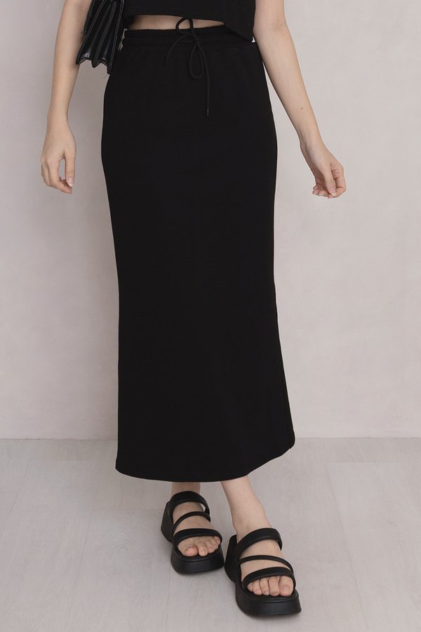 Jovie Jogger Midaxi Skirt Black
