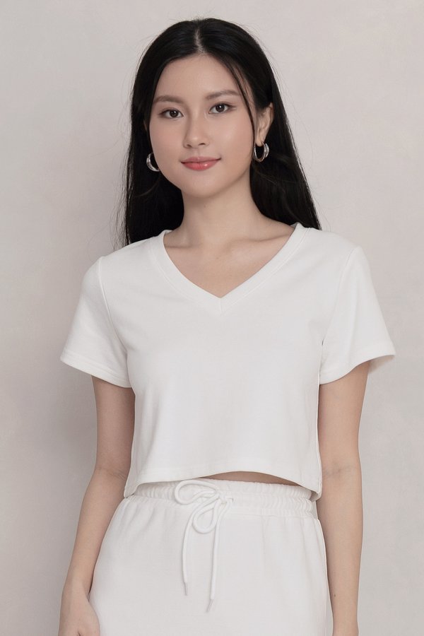 Jovie Jogger Top White