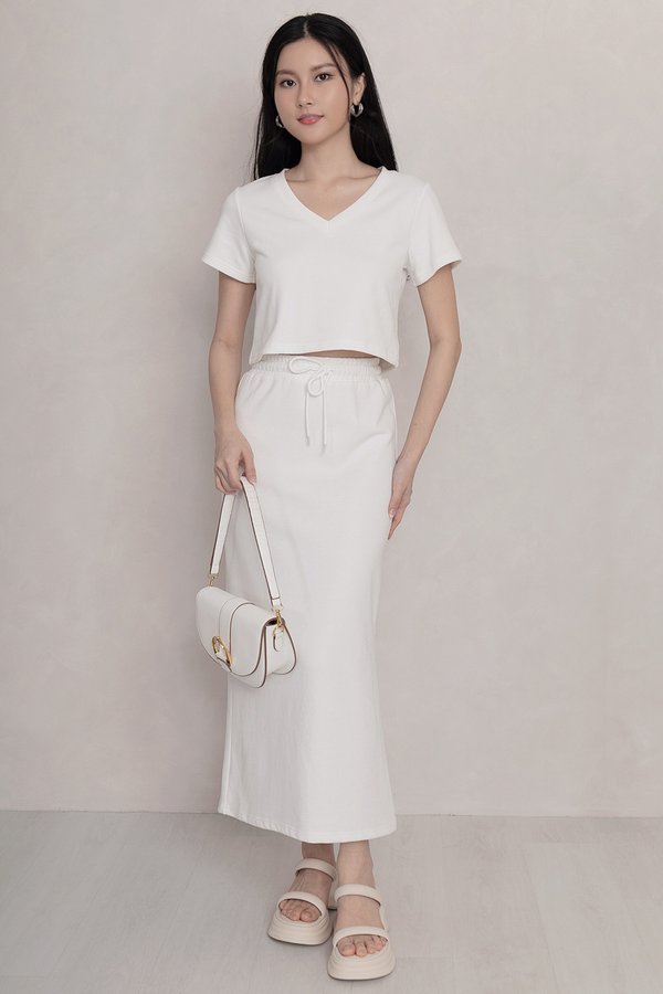 Jovie Jogger Top White