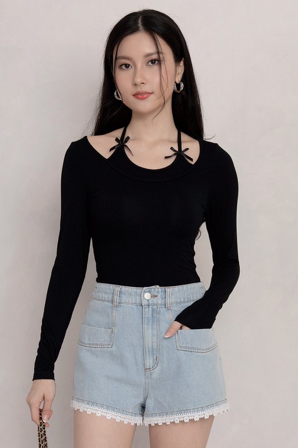 Avani Ribbon Top Black *MM*