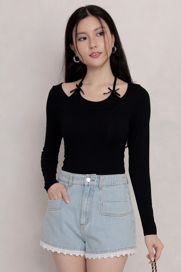 Avani Ribbon Top Black *MM*