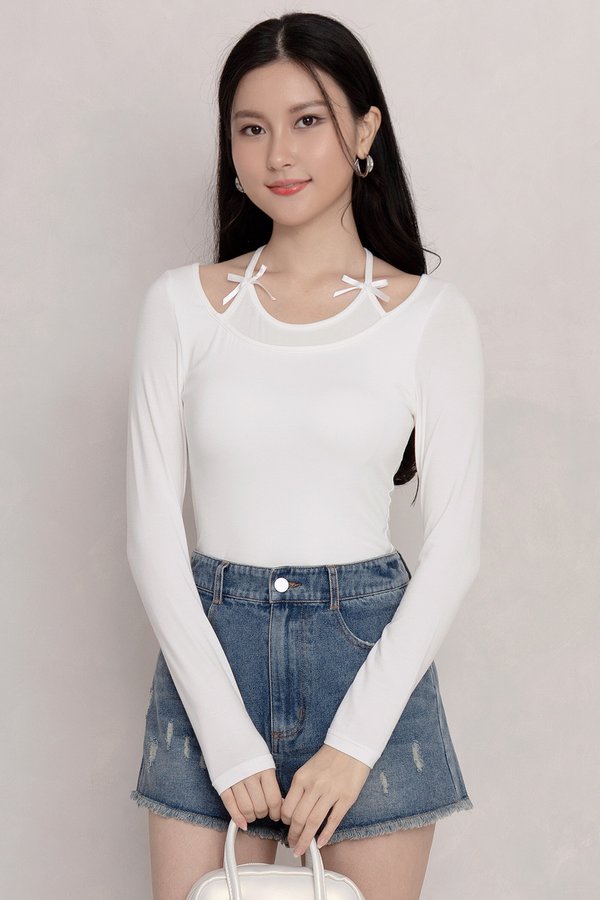 Avani Ribbon Top White *MM*