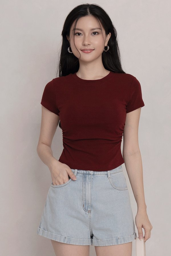 Helen Padded Top Maroon *PLUSH*