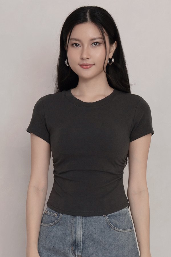 Helen Padded Top Charcoal Grey *PLUSH*