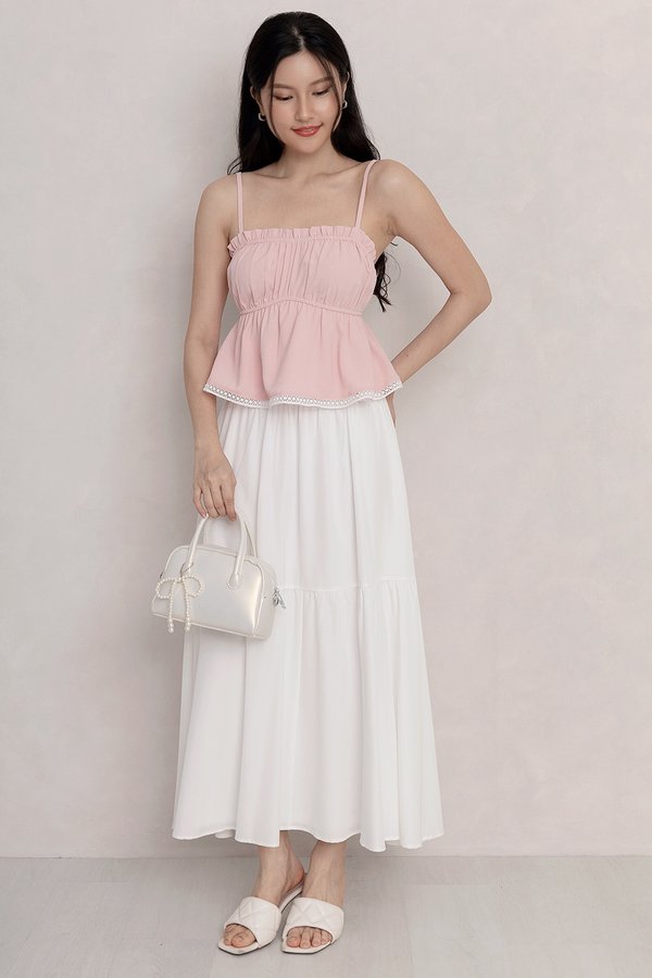 Naya Crochet Trim Top Pink