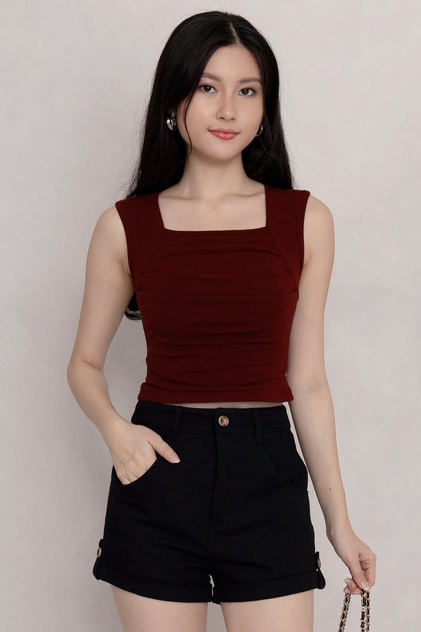 Sonia Padded Top Maroon *PLUSH*
