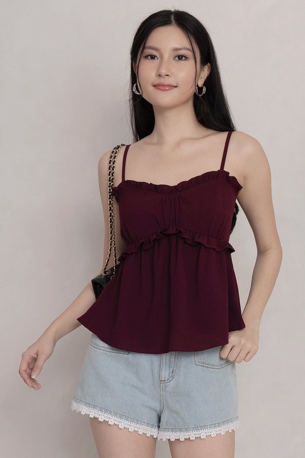 Delora Top Burgundy