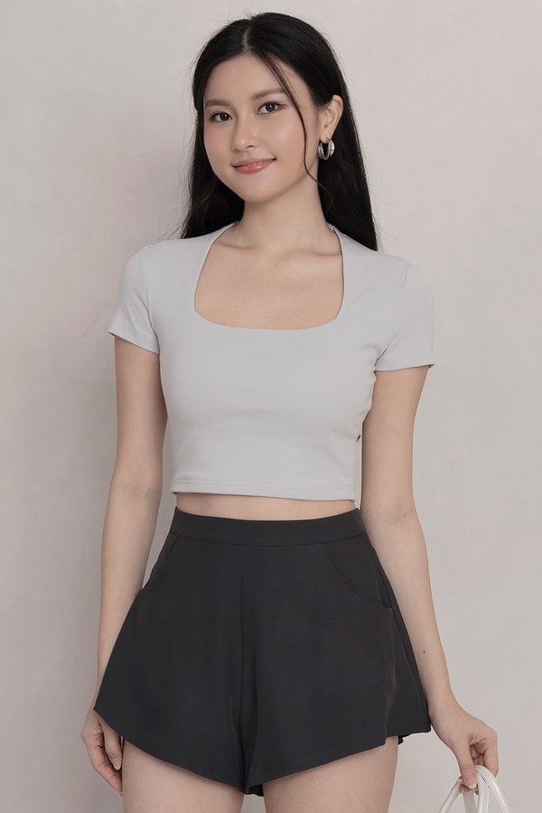 Jane Padded Top Ice Grey Blue *PLUSH*
