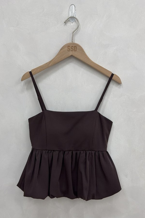 Tina Padded Top Dark Chocolate