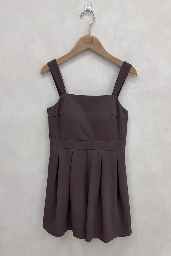 Rose Padded Romper Taupe Grey