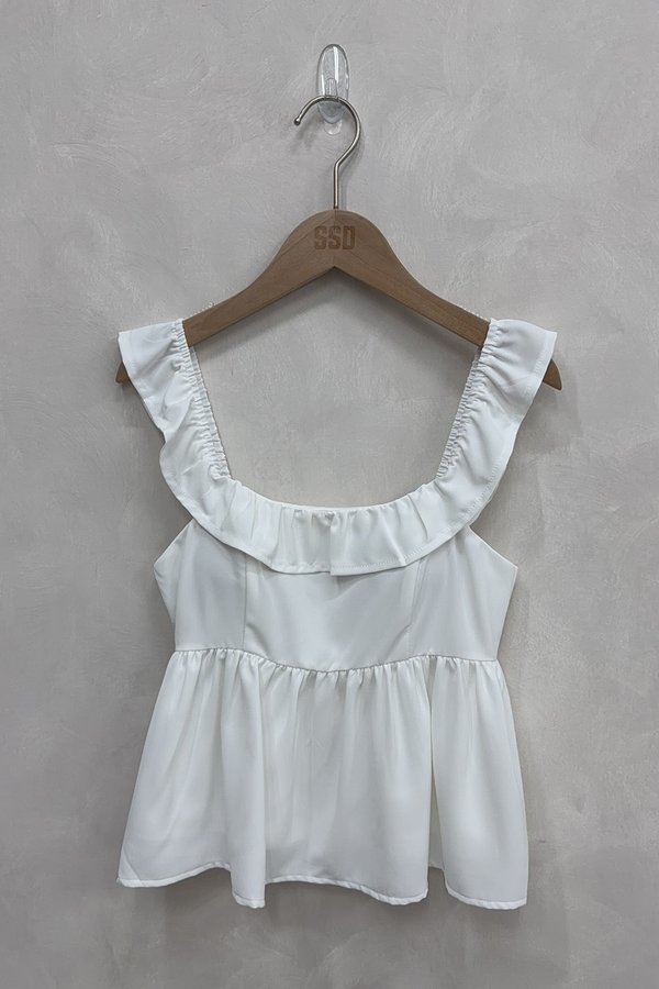 Nellie Padded Top White