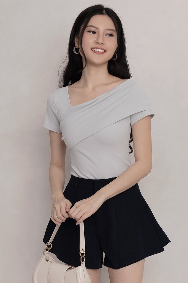 Jordyn Padded Top Ice Grey Blue *PLUSH*