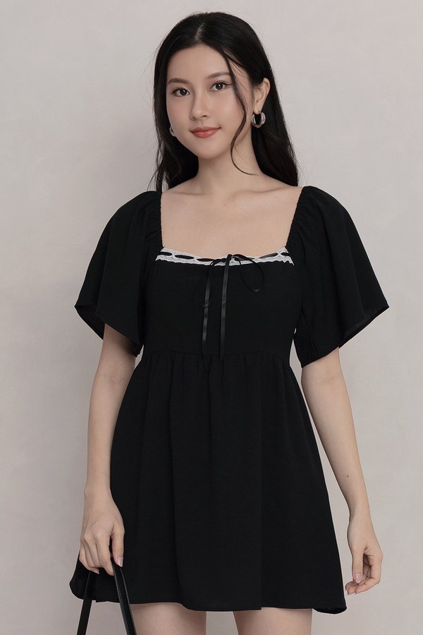 Valora Romper Dress Black