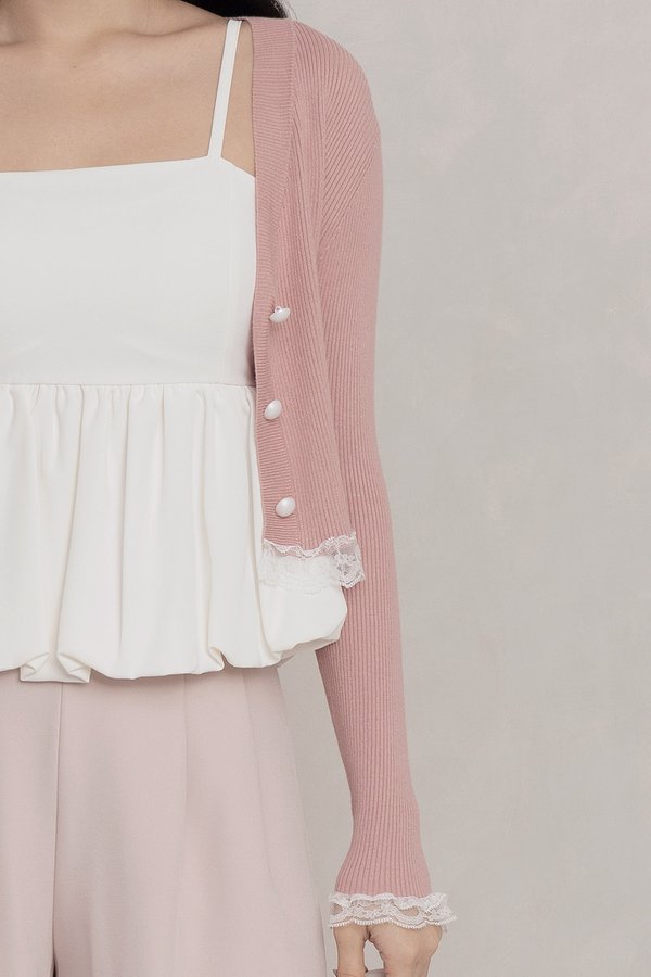 Kennedy Lace Cardi Pink