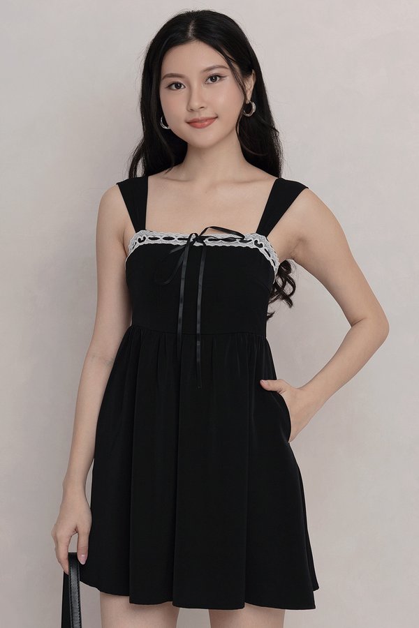 Tilda Romper Dress Black