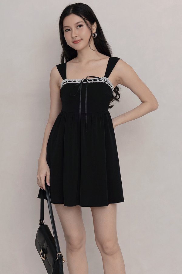 Tilda Romper Dress Black
