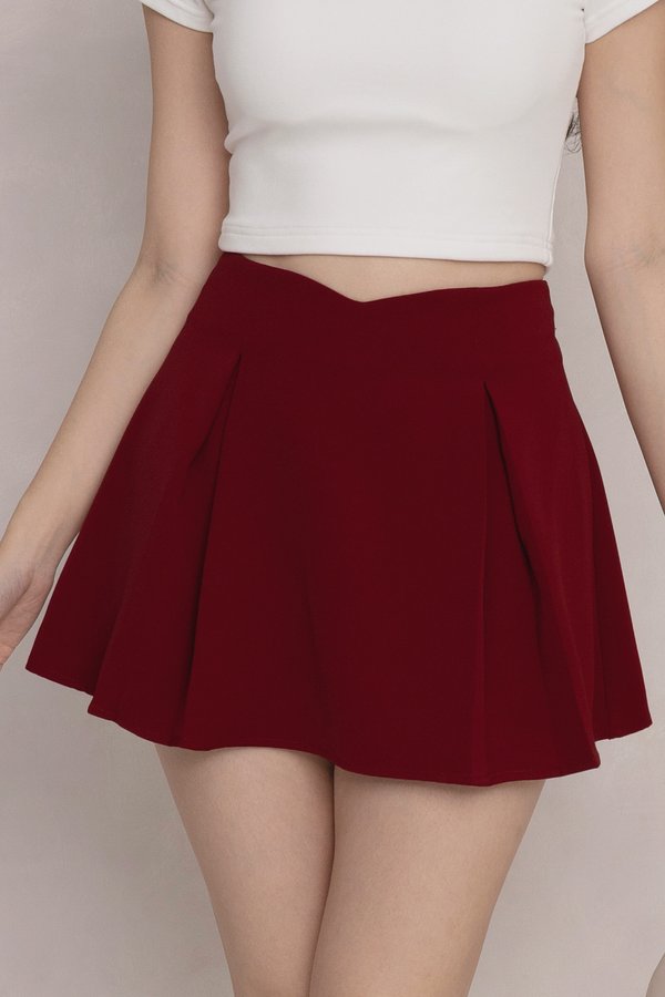 Jean Skorts Cherry Red