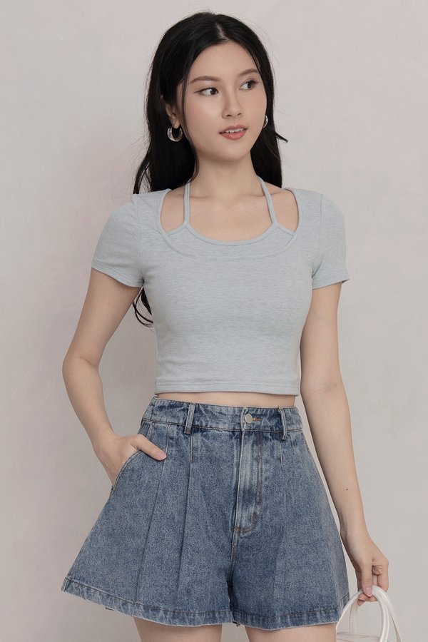 Nadine Padded Top Textured Tiffany *PLUSH*