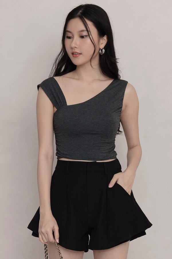 Jormaine Padded Top Dark Textured Grey *MM*