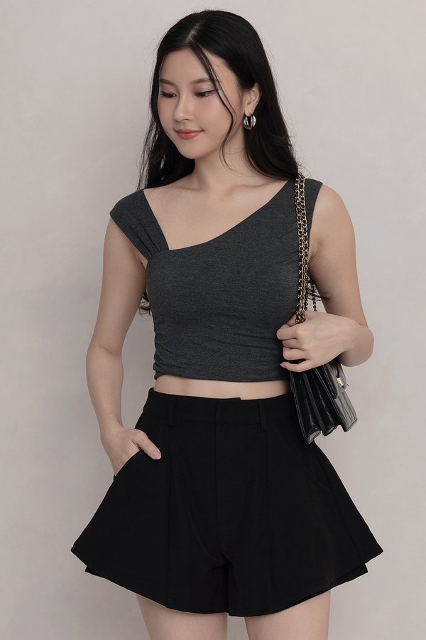 Jormaine Padded Top Dark Textured Grey *MM*