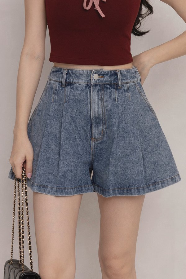 Anisa Denim Shorts Stone Wash