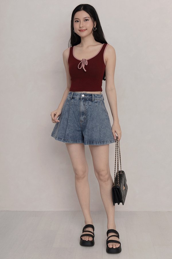 Ellerie Padded Top Maroon *PLUSH*
