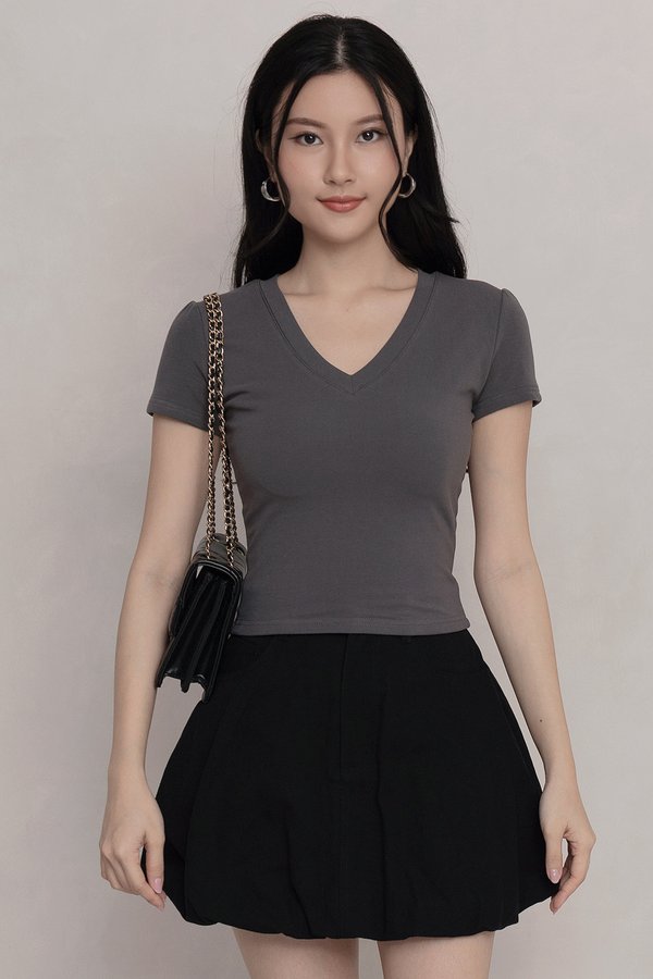 Clarice Padded Top Dark Grey *PLUSH*