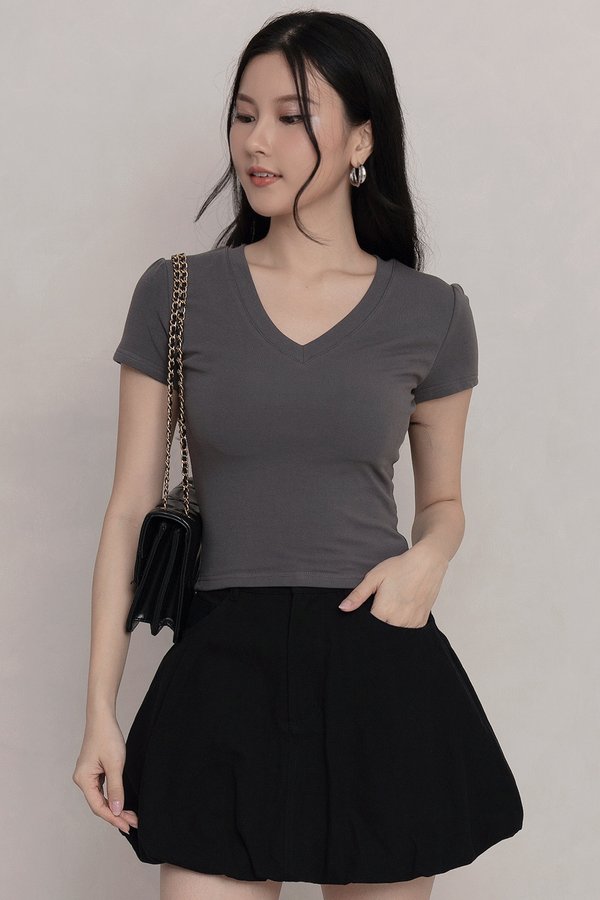 Clarice Padded Top Dark Grey *PLUSH*
