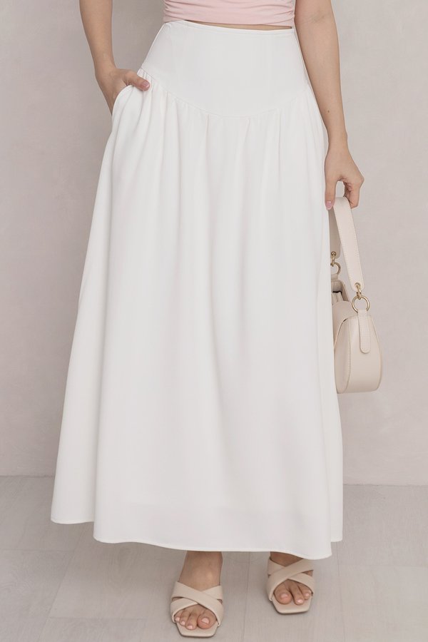 Annika Midaxi Skirt White