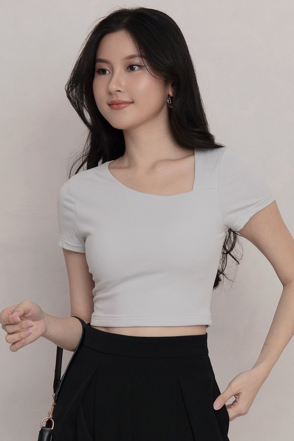 Niva Padded Top Ice Grey Blue *PLUSH*