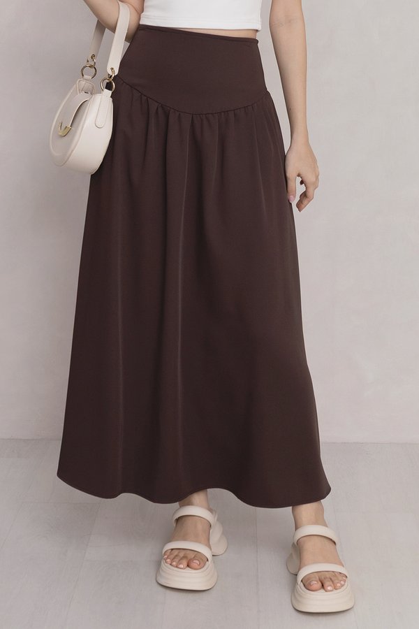 Annika Midaxi Skirt Dark Brown