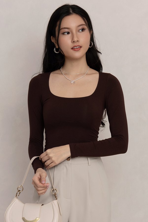 Shan Padded Top Dark Cocoa *MM*
