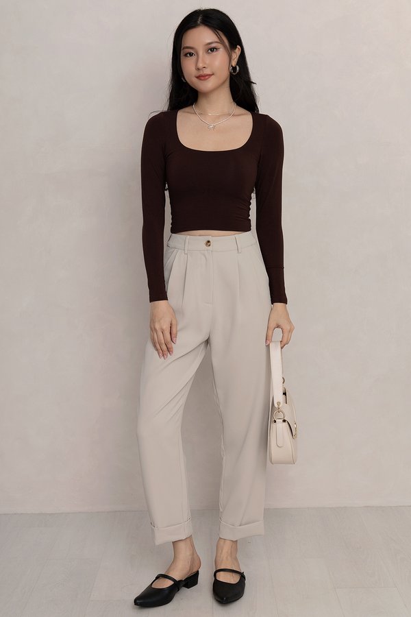 Amelia Cuffed Culottes Ecru