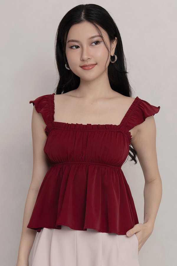 Aveline Top Cherry Red