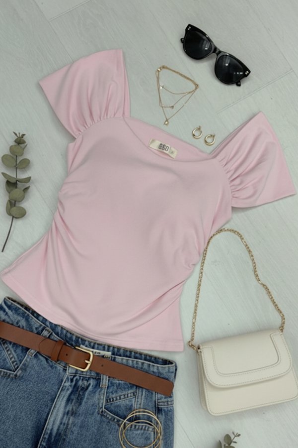 Elena Padded Top Baby Pink *PLUSH*