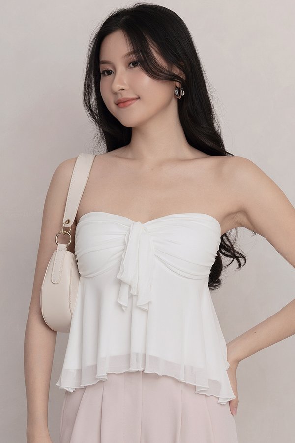 Suzette Mesh Padded Top White