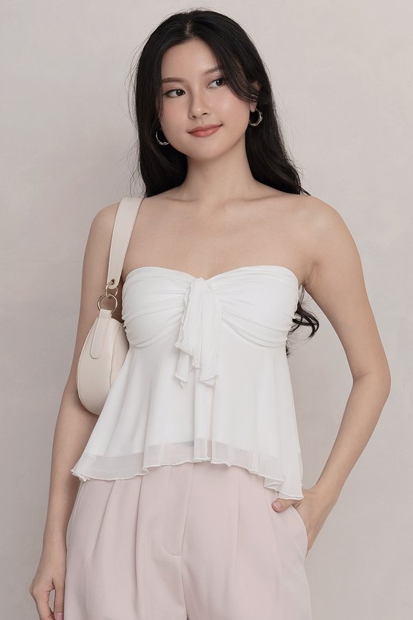 Suzette Mesh Padded Top White