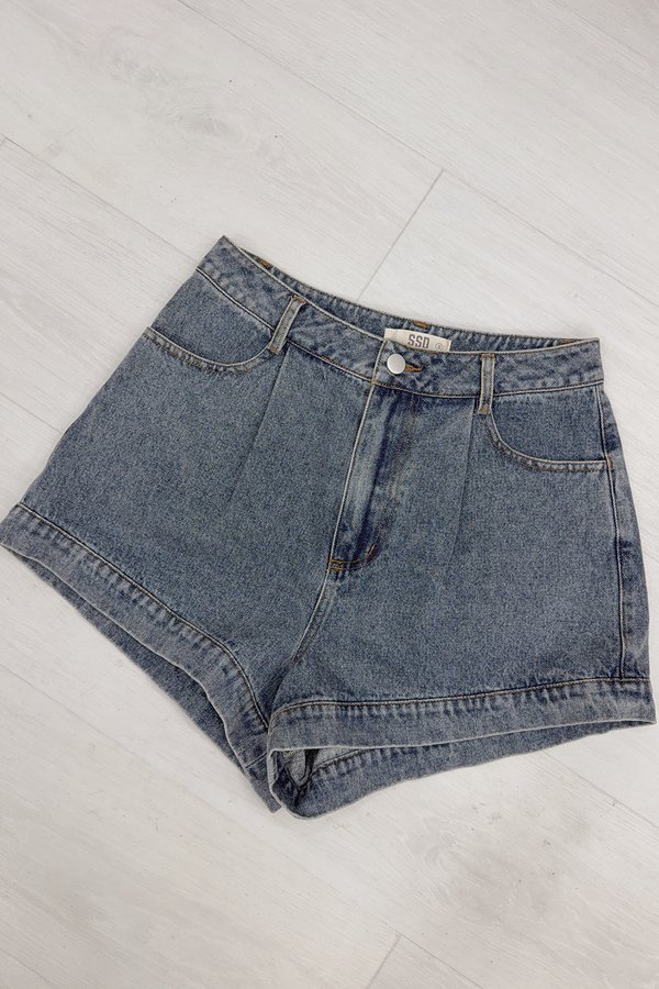 Freya Denim Shorts Stone Wash